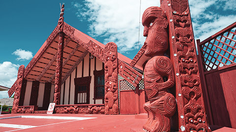 A traditional maori meeting house