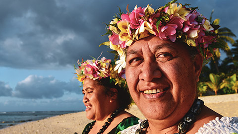 2 pasifika ladies chilling at the beach