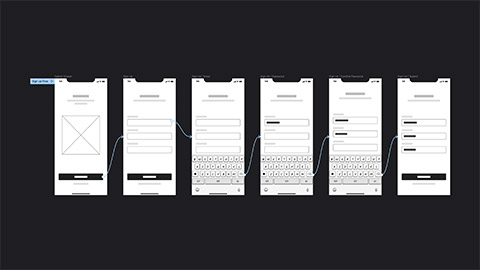 A simple example of Sign Up wireframe in a prototyping tool