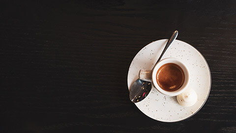 An image of a coffee cup showing negative space