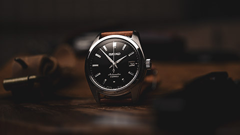 A shallow depth-of-field image a watch