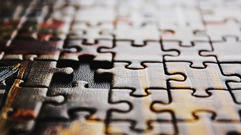 A photo of a jigsaw puzzle