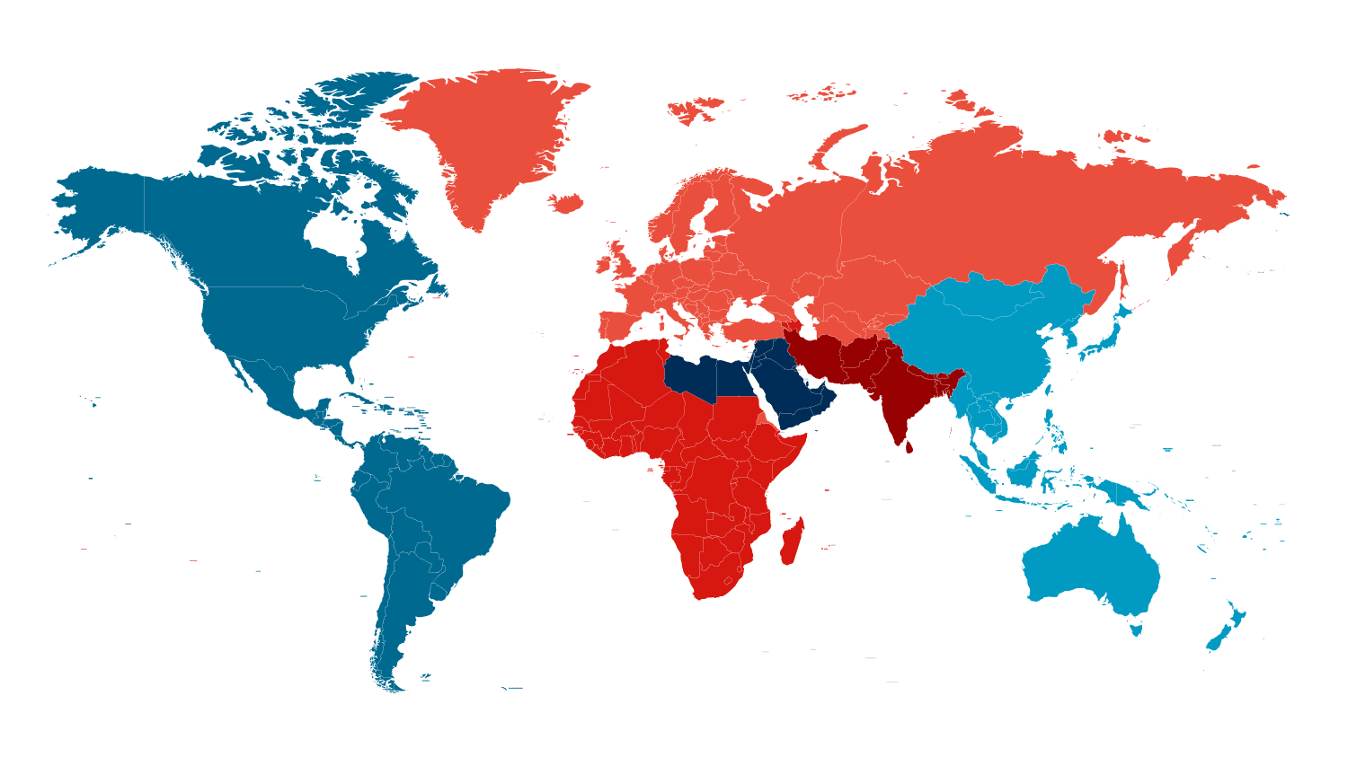 diagram of world tourism regions