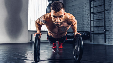 Person doing a push up