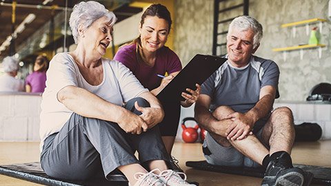 Trainer with elderly clients