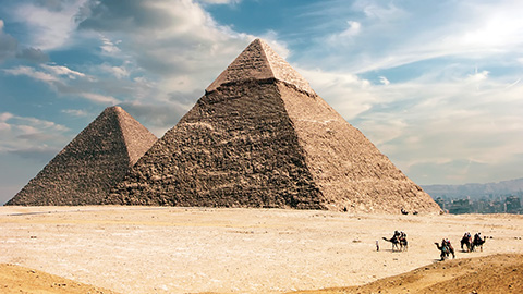 CPyramids of Giza.