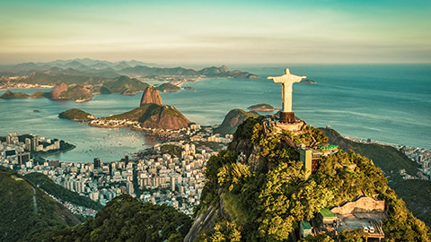overview of Rio at sunrise