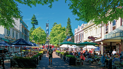 streetscape of regional NZ town