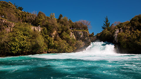 huka falls in waikato region