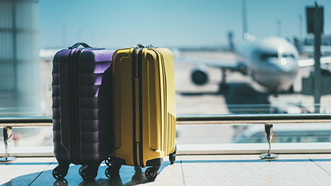 luggage in an airport