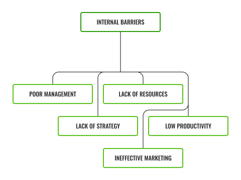 Diagram of internal barriers