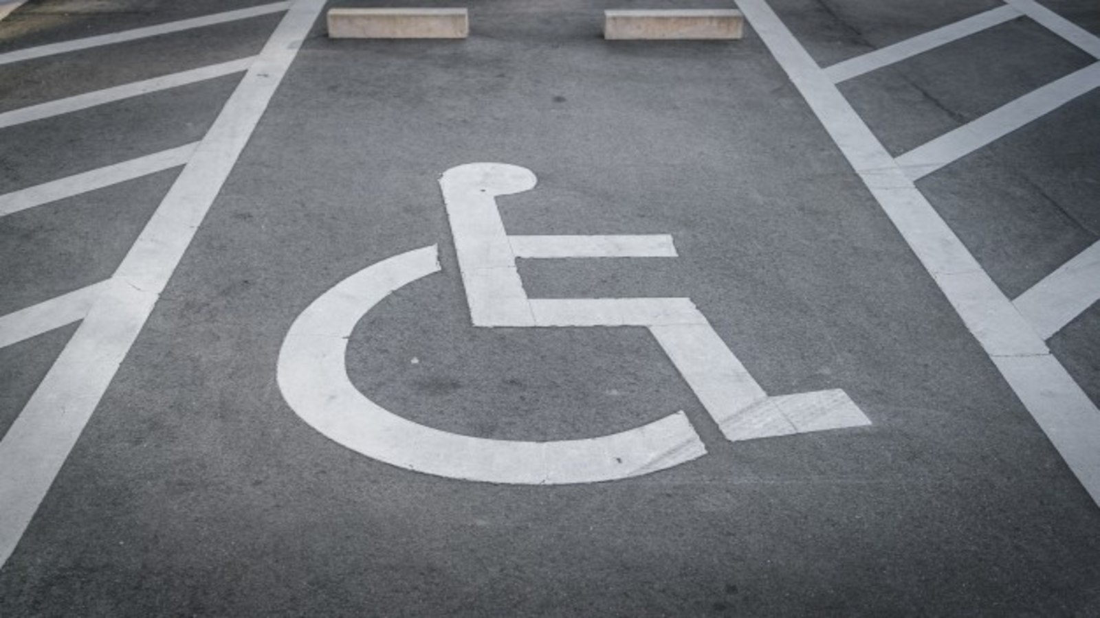 A handicap parking spot