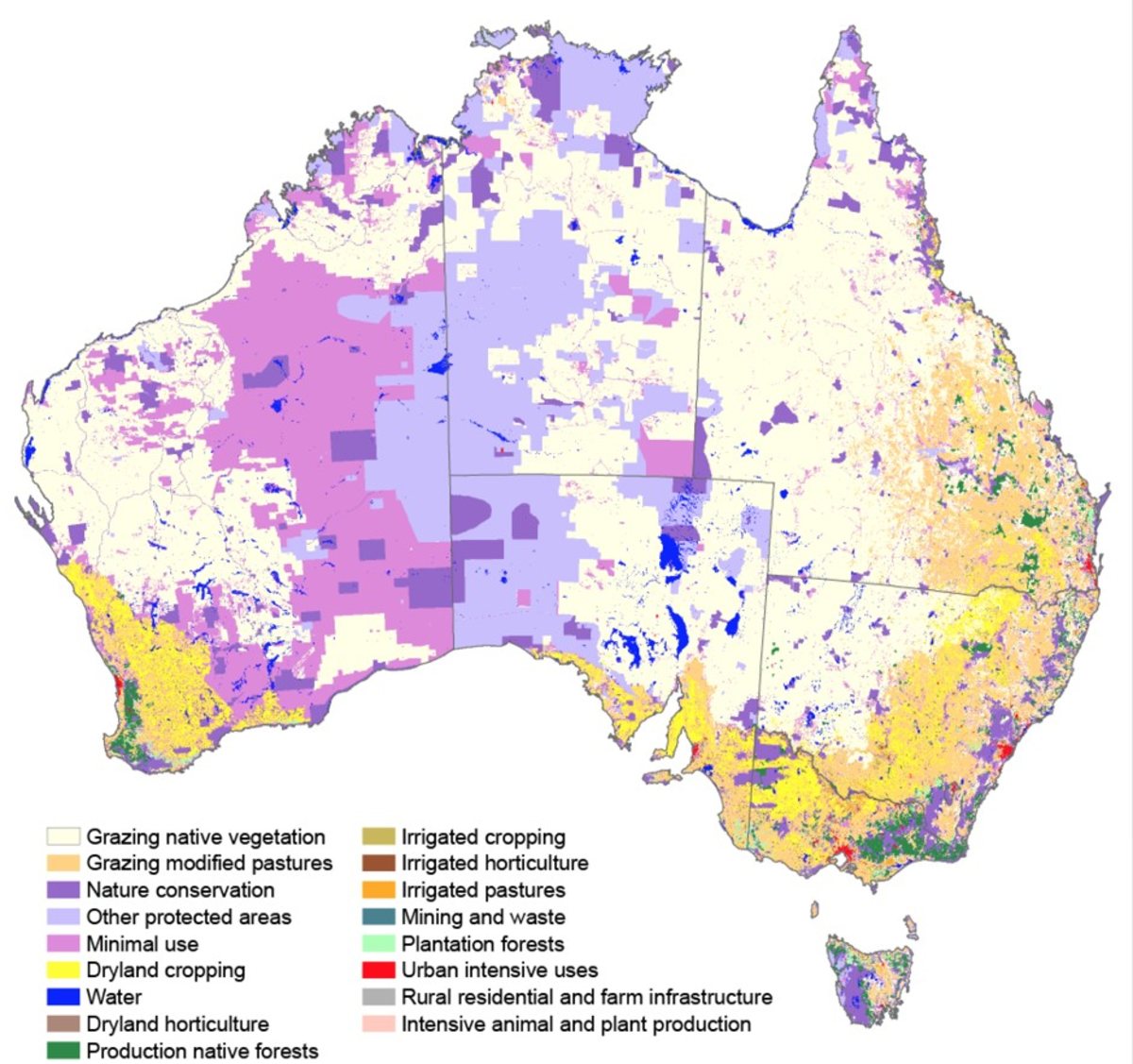 2011 map of Australian land use