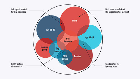 Venn diagram of market segmentation