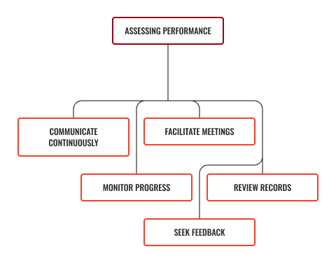 Diagram of assessing performance