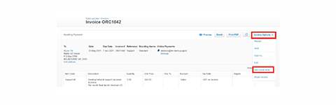 Image of invoice ORC1042