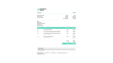 example of an electronic invoice