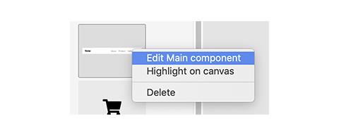 Edit main component