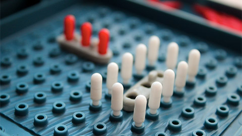 A close up of Battleship's board