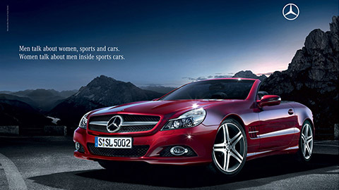 Mercedes Benz car advertisement