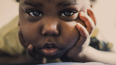 Extreme closeup of infant