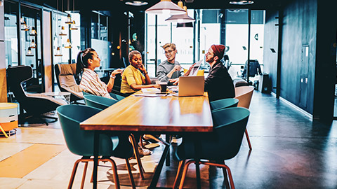 Group of designers in a modern office